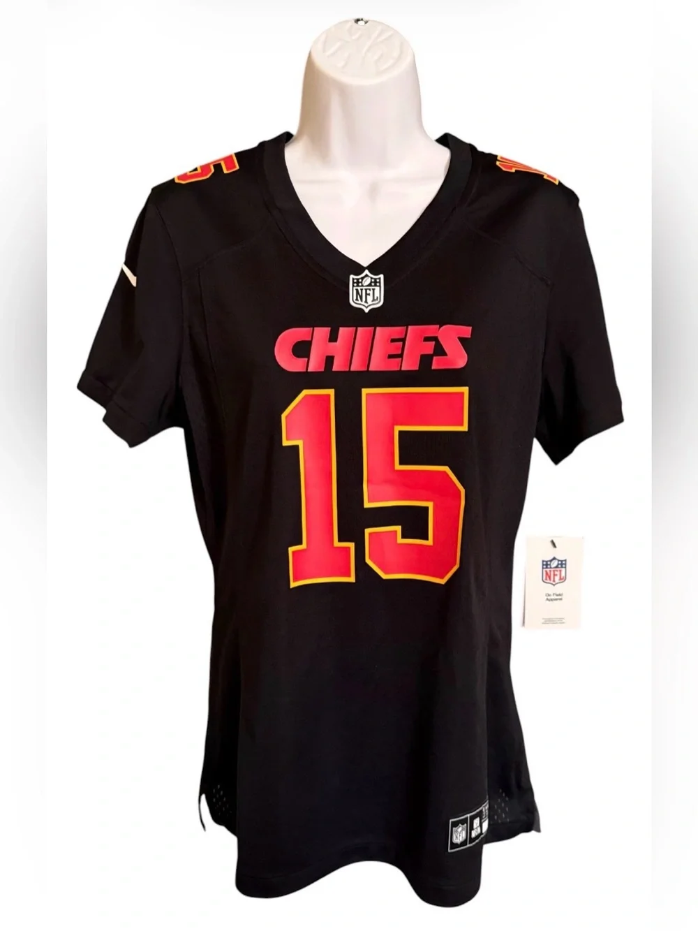 NWT Nike Patrick Mahomes #15 Kansas City Chiefs Black Game Jersey Women’s M